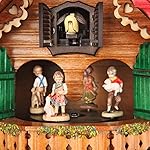 Trenkle Quartz Cuckoo Clock Black Forest House with Music, Turning Dancers TU 474 QMT HZZG - Image 3