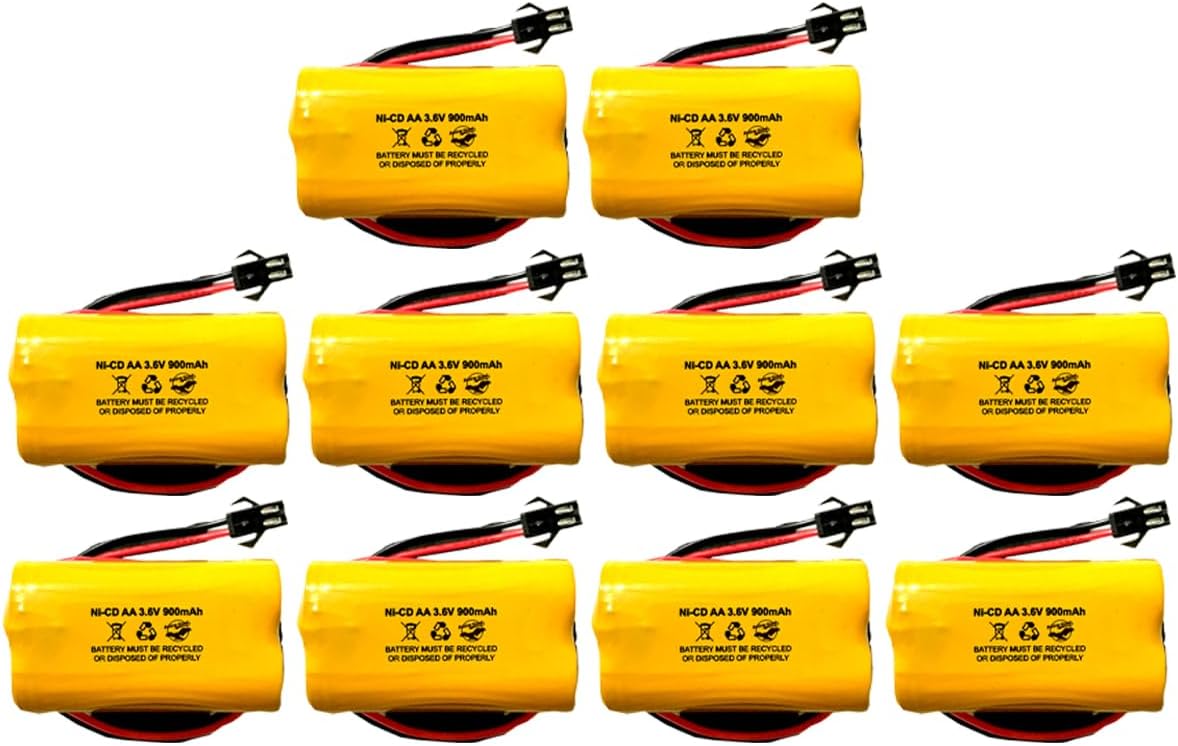(10 Pack) Exit Sign Emergency Light NiCad Battery 3.6v 900mAh ELBB001 ELB-B001 AA900MAH EU2 LED ANIC1566 0253799