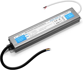 LED Driver 300 Watts Waterproof IP67 Power Supply 85V-265V AC to 12V DC Converter,Quiet and Small LED Transformer Low Voltage Output for LED Strip Lights,Outdoor