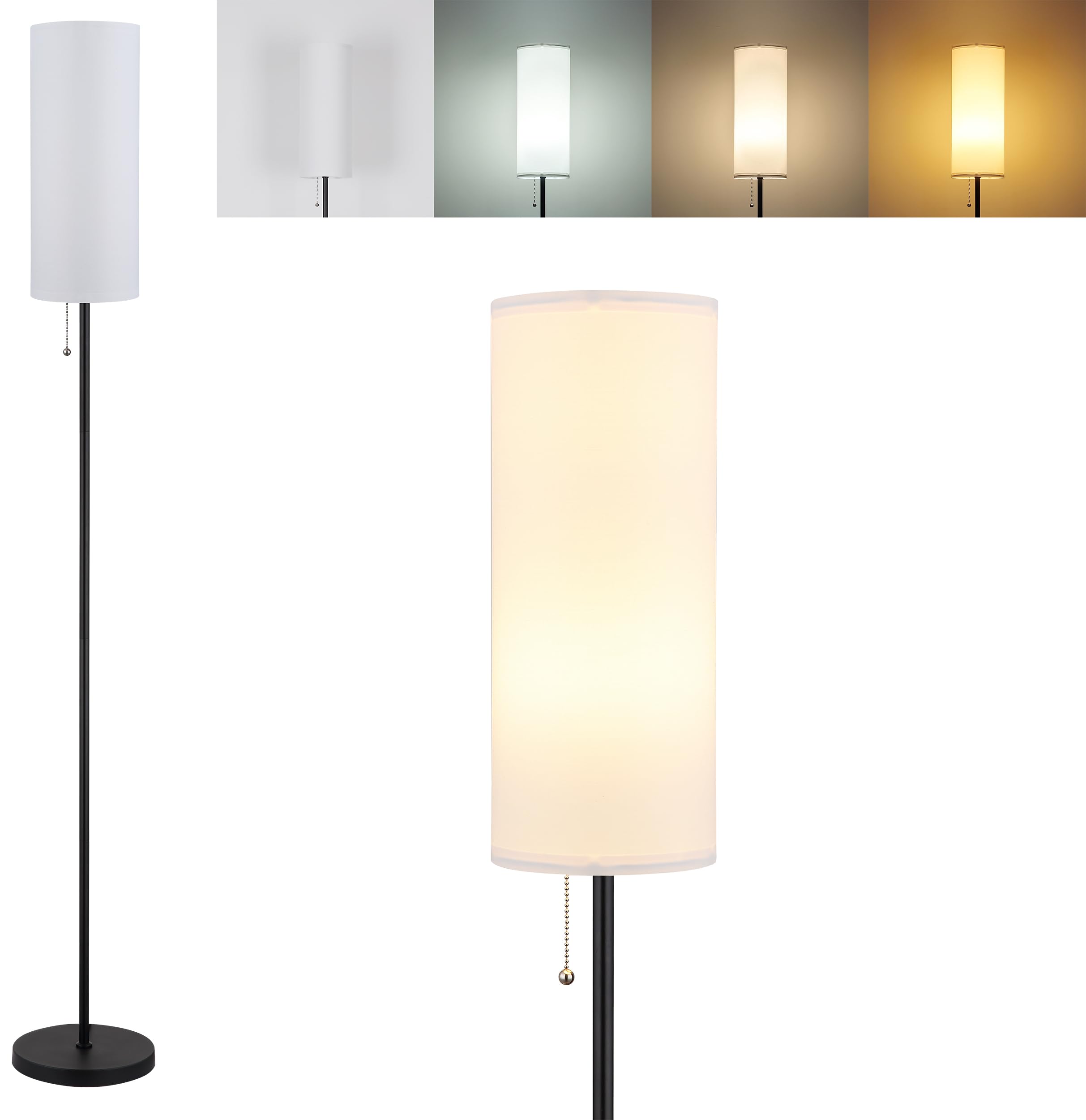 Floor Lamp for Living Room, Modern Standing Lamps with Lampshade ...