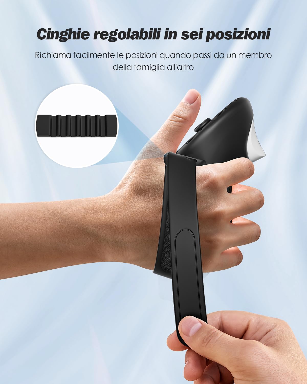 SUPERUS Aggiornate Coperture per Impugnature Controller per Meta Quest 3S/Quest 3 Accessori, Costruzione Interamente in Silicone, con Protezione di Apertura della Batteria e Cinturino alla Caviglia