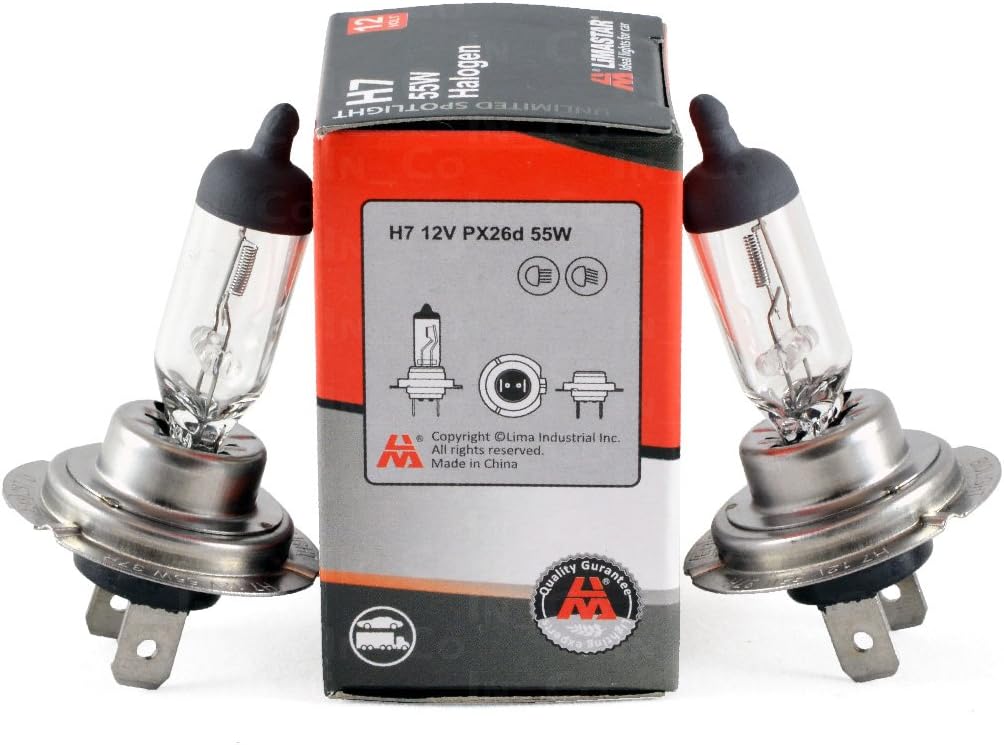 2x H7 55 W 12Volt Clear Halogen Light Bulbs for CITROEN C5 II, C5 (RC _) II Break (Re _), DS3 Xsara (N1), XSARA Break (N2)