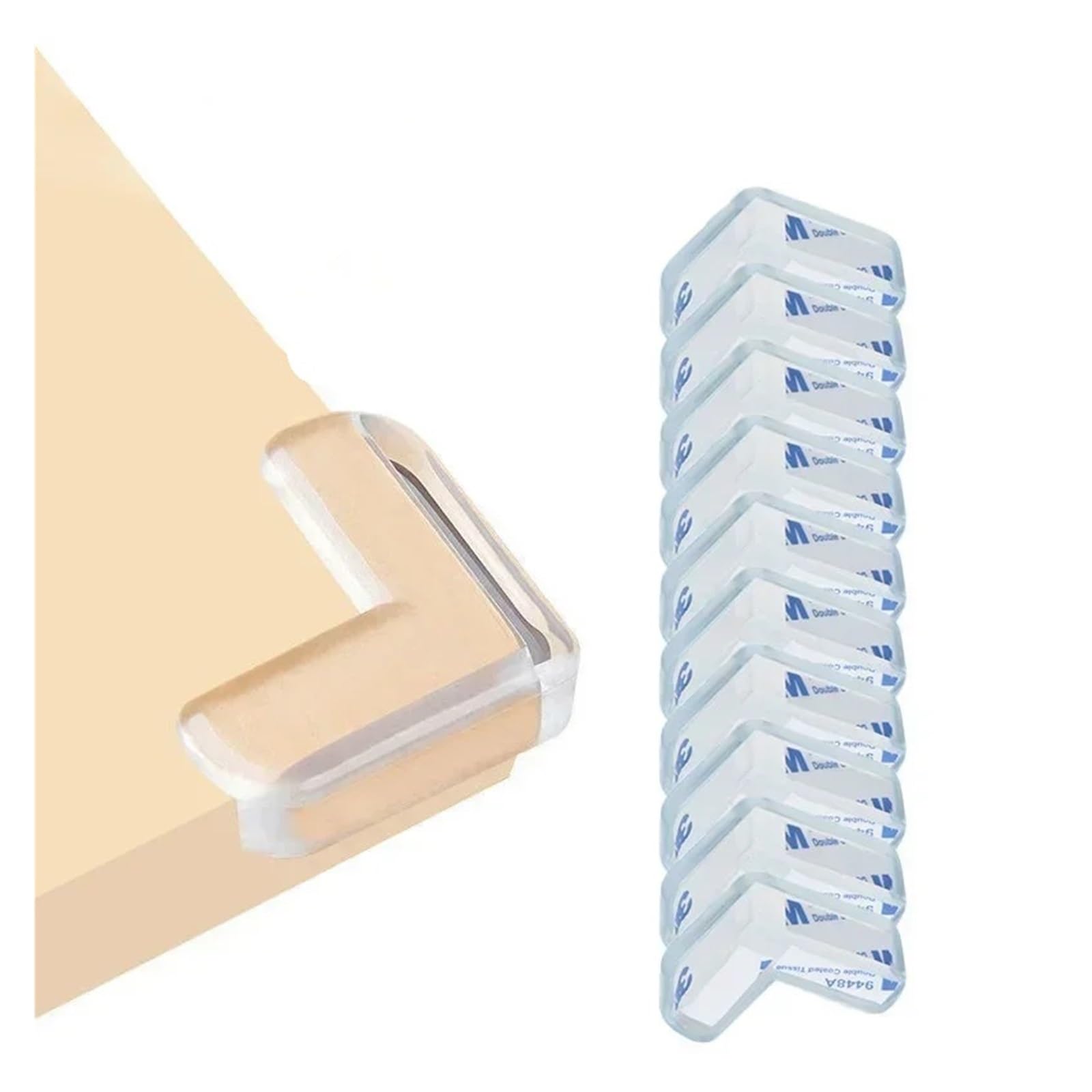 Protectores de Esquinas para mesas, Tira Protectora de PVC Transparente para la Seguridad Infantil con Cinta Adhesiva de Doble Cara, antigolpes para Muebles Infantiles.