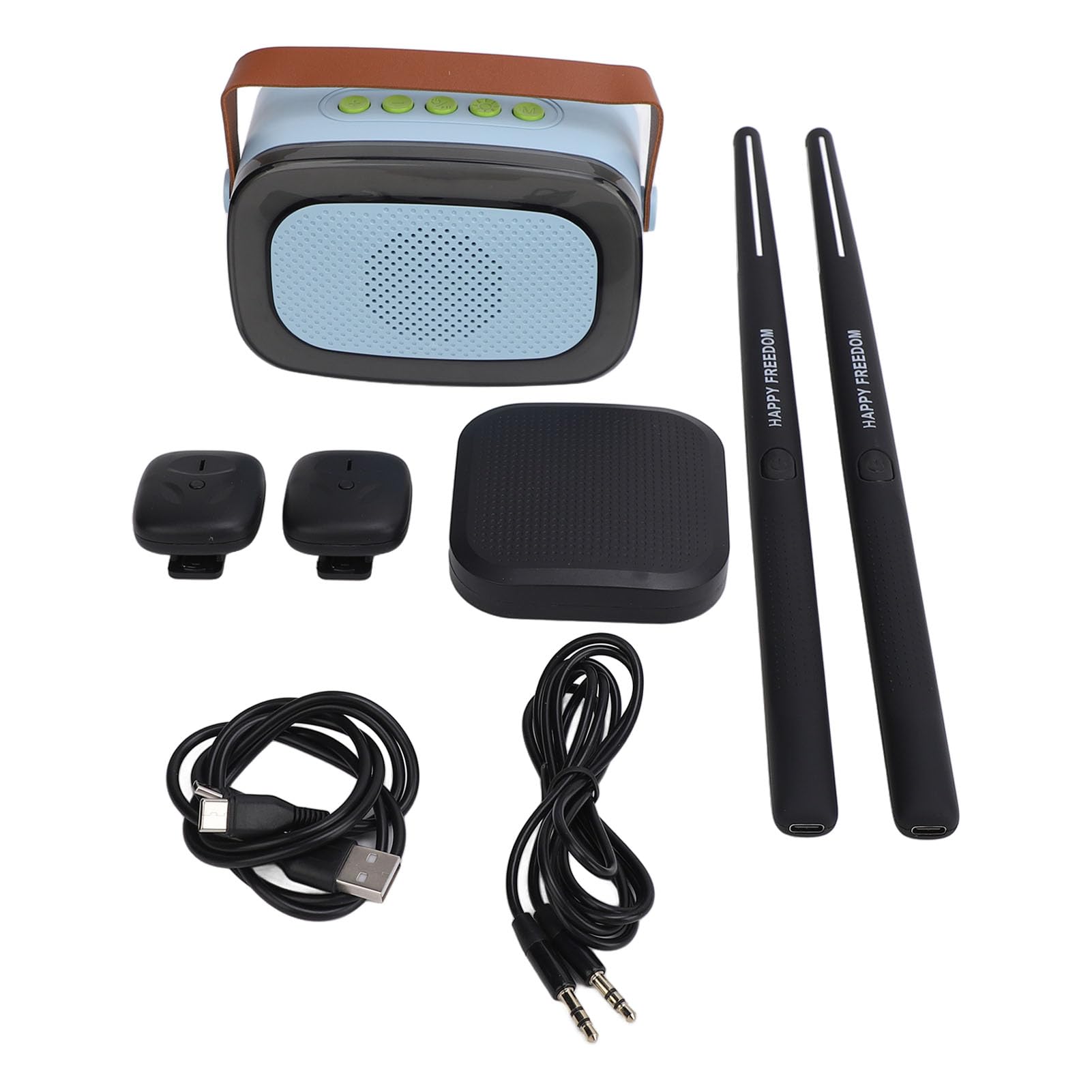 Batería de Aire Eléctrica, Batería Virtual, Palo Rítmico de Práctica Fácil de Tocar para Jardín para Adultos (Black)