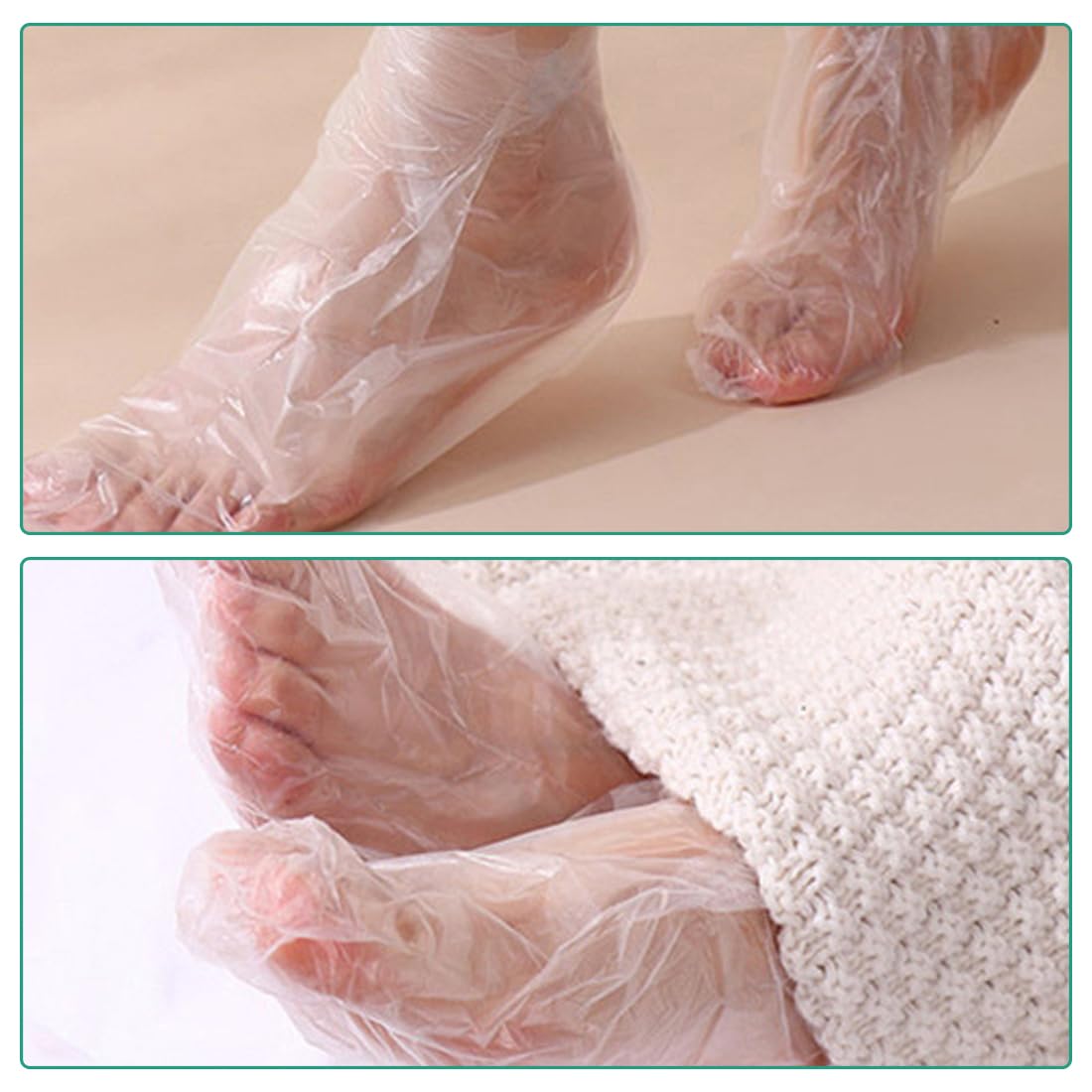 WeddHuis 80 pcs Funda desechable para pies bolsa para depilación en spa caliente bolsa para el cuidado de los pies