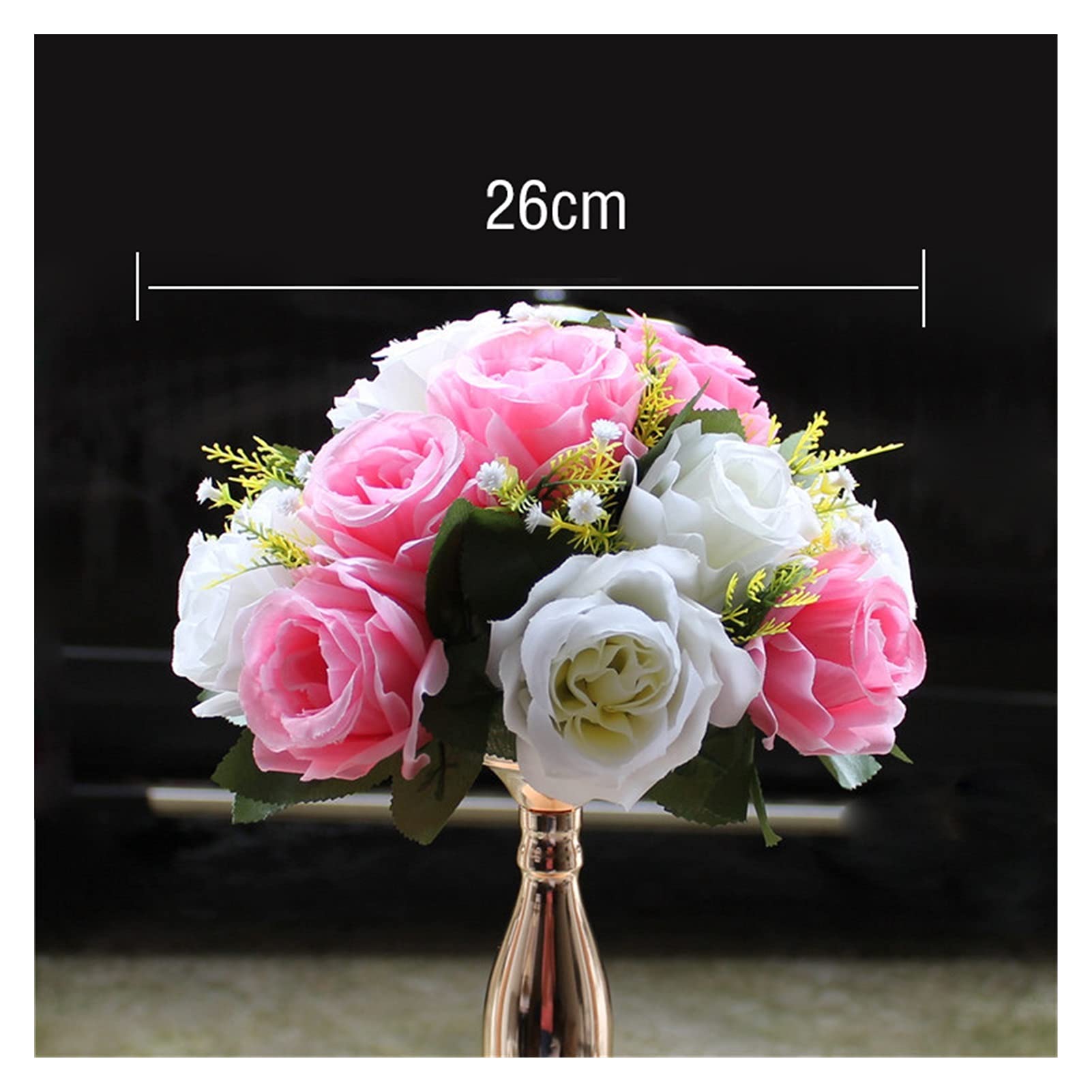 Amazon Hhh 人工牡丹バラのアジサイの列の結婚式の背景偽の花の壁の装飾 Diy 結婚式のアーチの組み合わせアレンジメント Hhh Color Pink Flower Ball 造花 オンライン通販