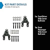 Vista 740 de TRQ, junta de rótula inferior delantera para el lado del conductor y del acompañante