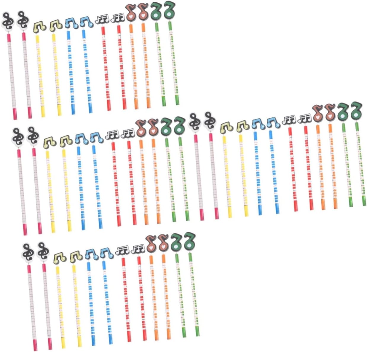 MAGICLULU 48 Pcs Music Notation Pencil Music Note Wood