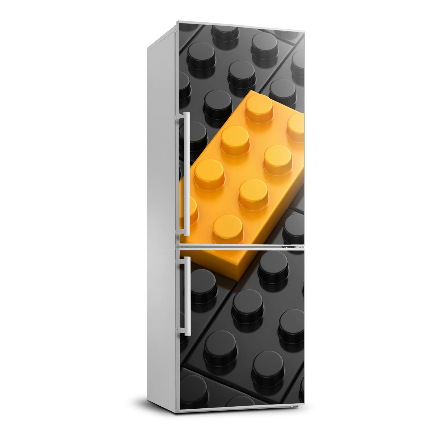 Autocollant frigo briques de Lego 70x190cm lavable et repositionnable