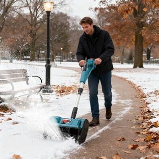 Brushless Cordless Electric Snow Shovel for use with Makita 21V Battery, 12” Snow Thrower with Adjustable Direction, Lightweight Snow Removal Tool for Driveway,Patio,Walkways