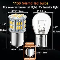 Vista 2 de Bombilla LED 1156 de luz de marcha atrás, 1141 1003 7506 BA15S, utilizada para luces de respaldo de camión, luces de estacionamiento traseras, luz