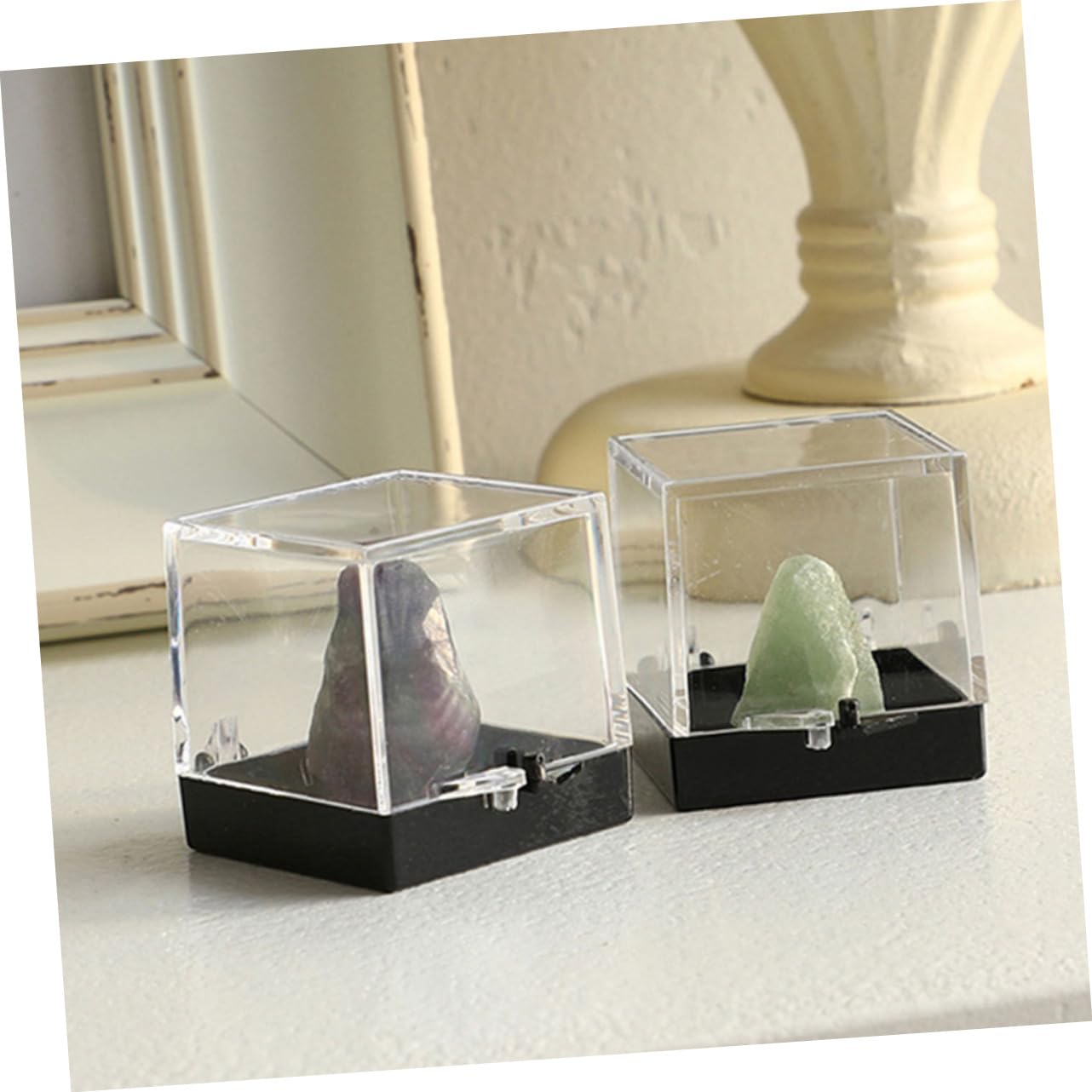 4pcs Specimen Display Boxes for Rock and Mineral Collection Storage Container Dividers for Jewelry Samples and Mineral Specimens