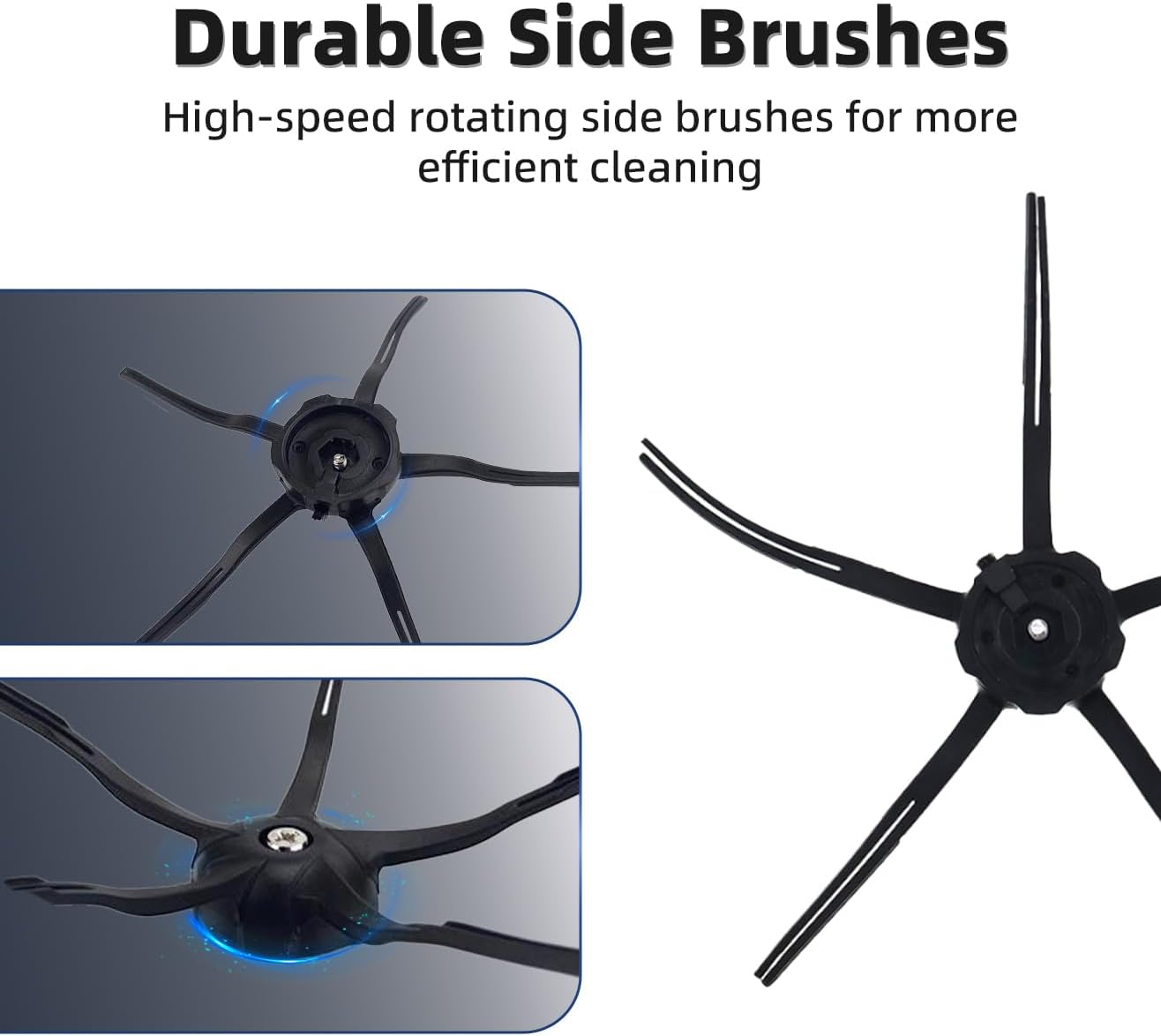 20Pcs Q5 Accessories Kit Replacement Compatible with Roborock Q5 Robot Vacuum, 2 Main Brush, 6 Side Brushes, 4 HEPA Filters, 6 Dust Bag, 1 Cleaning Tool