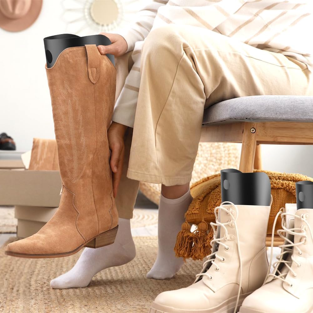 Boot Shaper, 10 Pieces 16 Inch Boot Inserts to Keep Shape, Black Tall Boots Insert Stand Up & Prevent Creases‌, Boot Stretcher for Tall Boots