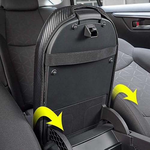 Miniatura 7 de BEERTE Fundas de consola central para reposabrazos de automóvil para Toyota RAV4 2019-2025, funda negra para reposabrazos de automóvil, resistente a