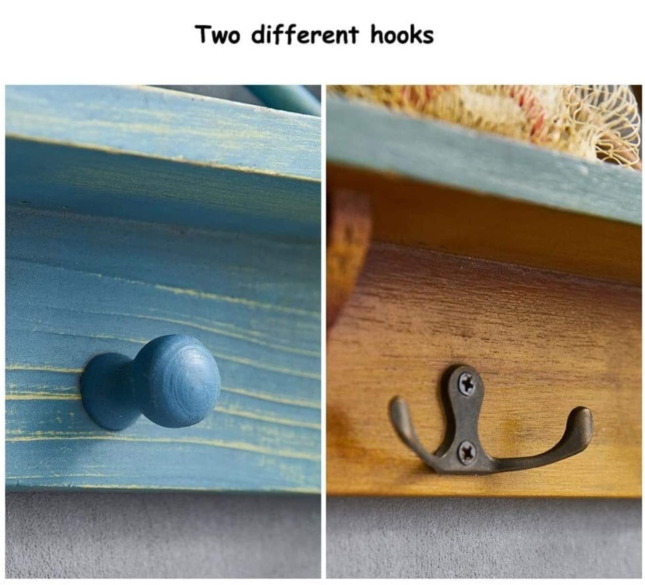 Attaccapanni Parete Appendiabiti Da Parete In Legno In Stile Mediterraneo A Forma Di Mezzo Timone A Decorazione Ingresso Soggiorno(Bruin)