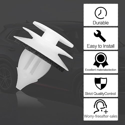 Miniatura 6 de 25 piezas de clips de retención para panel de moldura de puerta, arandela de banda de clima, compatible con Mazda Miata 3 5 6 CX-9 Speed6 GJ6R68ABX