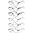 Henotin 6-Pack Reading Glasses Blue Light Blocking Anti Eyestrain Computer Reading Glasses for Women and Men Readers (Mix Color-B, 3.00, Diopters)