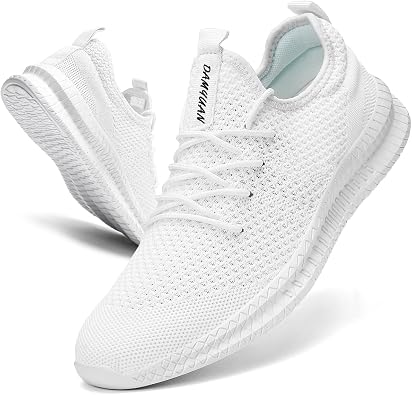Womens Slip On Sneakers Lace Up Walking Tennis Running Workout Shoe Knitted Breathable Lightweight Casual Shoes for Gym Travel Work