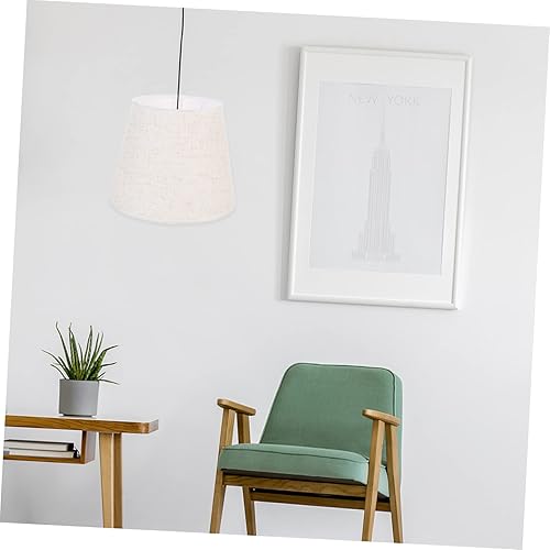 Vista 89 de GANAZONO Pantallas de lámpara de tambor – Pantalla de tela para lámpara de mesa/lámpara colgante de suelo, lino natural hecho a mano clásico moderno