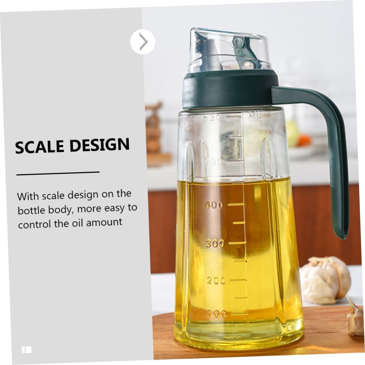 2pcs 630ml Glass Oil and Vinegar Bottles Automatic Flip Lid Dispensers Kitchen Condiment Containers for Cooking and Dining