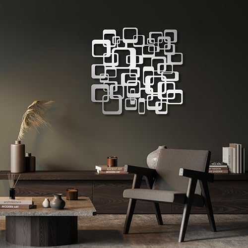 Decoración geométrica de metal, arte de pared geométrico de metal, decoración de pared de arte abstracto de metal, arte de pared geométrico,