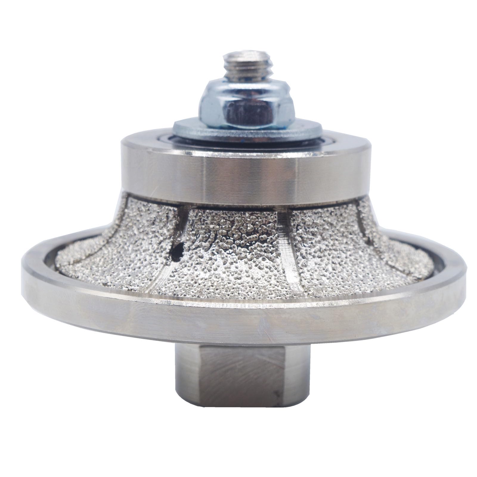 MOSTARTOOLS 1/2 Inch Demi Bullnose Half Bullnose Coarse Vacuum Brazed Diamond Hand Profiler Router Bit Profile Wheel with 5/8-11 in Thread for Granite