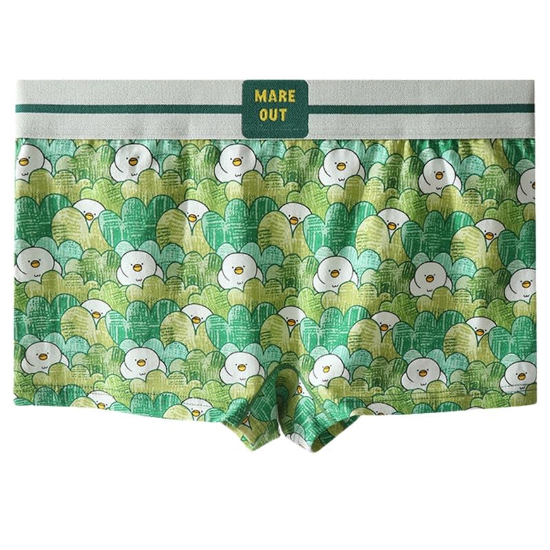 Women's Cotton Boxer Briefs with Printed Pattern and Soft Fit Underwear | Light Green -L-image-43