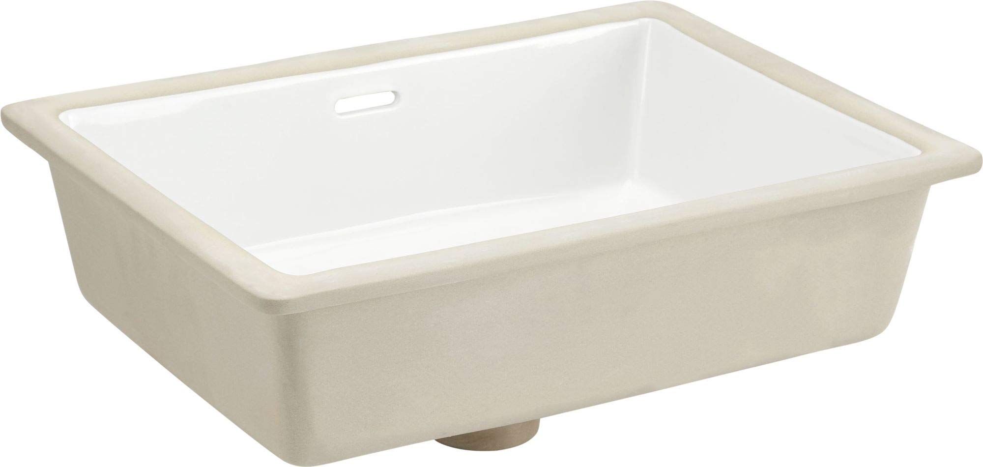 Lavabo Euric 453258 en porcelaine vitreuse blanche de prestige