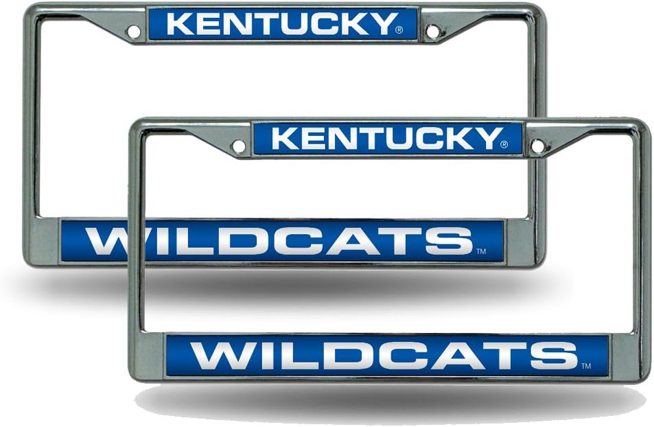 Kentucky Wildcats Chrome Metal (Set of 2) Laser Cut License Plate Frames