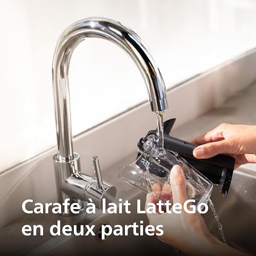PHILIPS Expresso broyeur Série 5400 – 12 Spécialités de Café, Carafe LatteGo facile à nettoyer, Ecran intuitif, 4 Profils Utilisateur, Machine à café à grain Noir Chrome (EP5447/90) - 7
