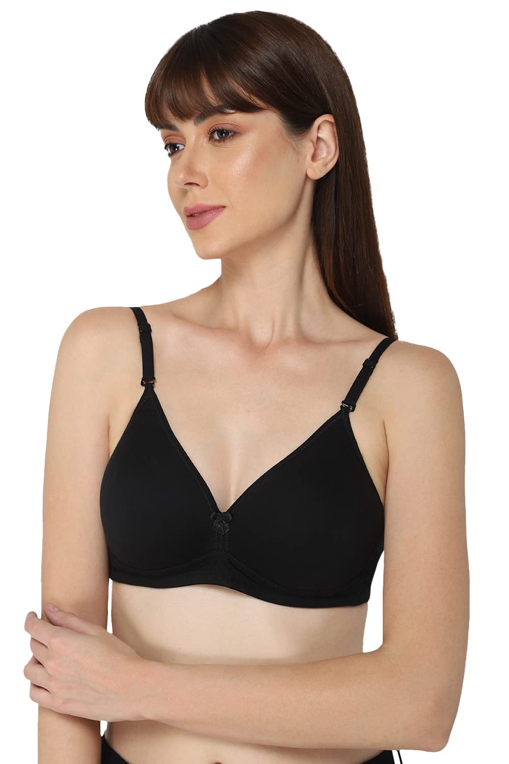 intimacy lingerie Women's Cotton Brassiere | Non-Padded Non-Wired Low Coverage | Soft Plunge Neck Line, Backless Regular Bra | 1 Piece | with Transparent Straps-UC11-picture-51