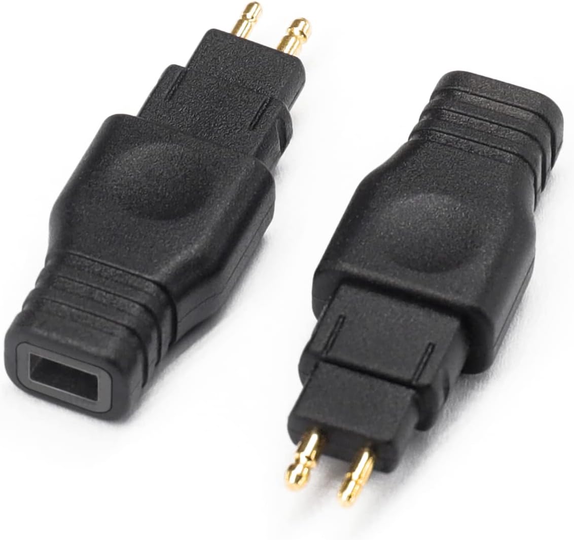 OKCSC 0.78 0.75 2 Pin Replacement Connection Adapter,0.78mm 0.75mm 2 Pin Cable Connected to Headphone for Sennheiser HD580 HD414 HD650 HD600 HD565 HD545 HD535 HD525 HD265 DIY Audio Interface Connector