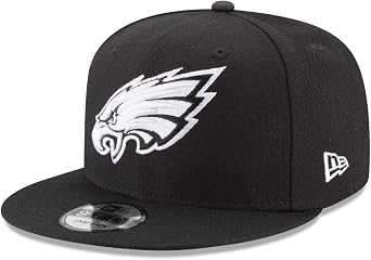 New Era NFL 9FIFTY Black/White Adjustable Snapback Hat Cap One Size Fits All