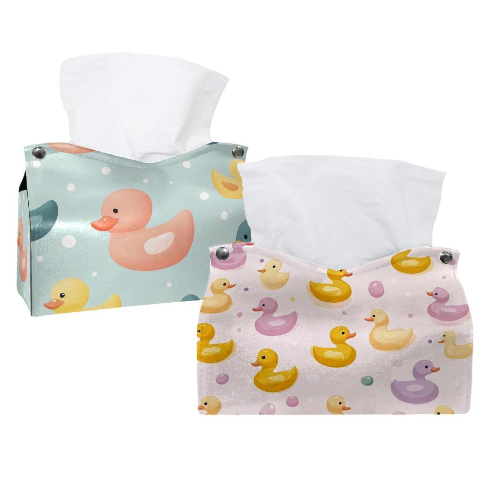 Boîte à mouchoirs en cuir canard pastel pour cacher les cartons usés