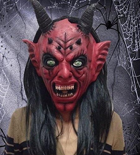 Amazon Felizly 鬼 マスク リアル 恐怖 ホラー デビル お化け 幽霊 怖い お面 コスプレ 仮装 変装 グッズ お化け屋敷 ハロウィン 節分 パーティー 牛鬼 仮面 コスプレ 仮装 通販