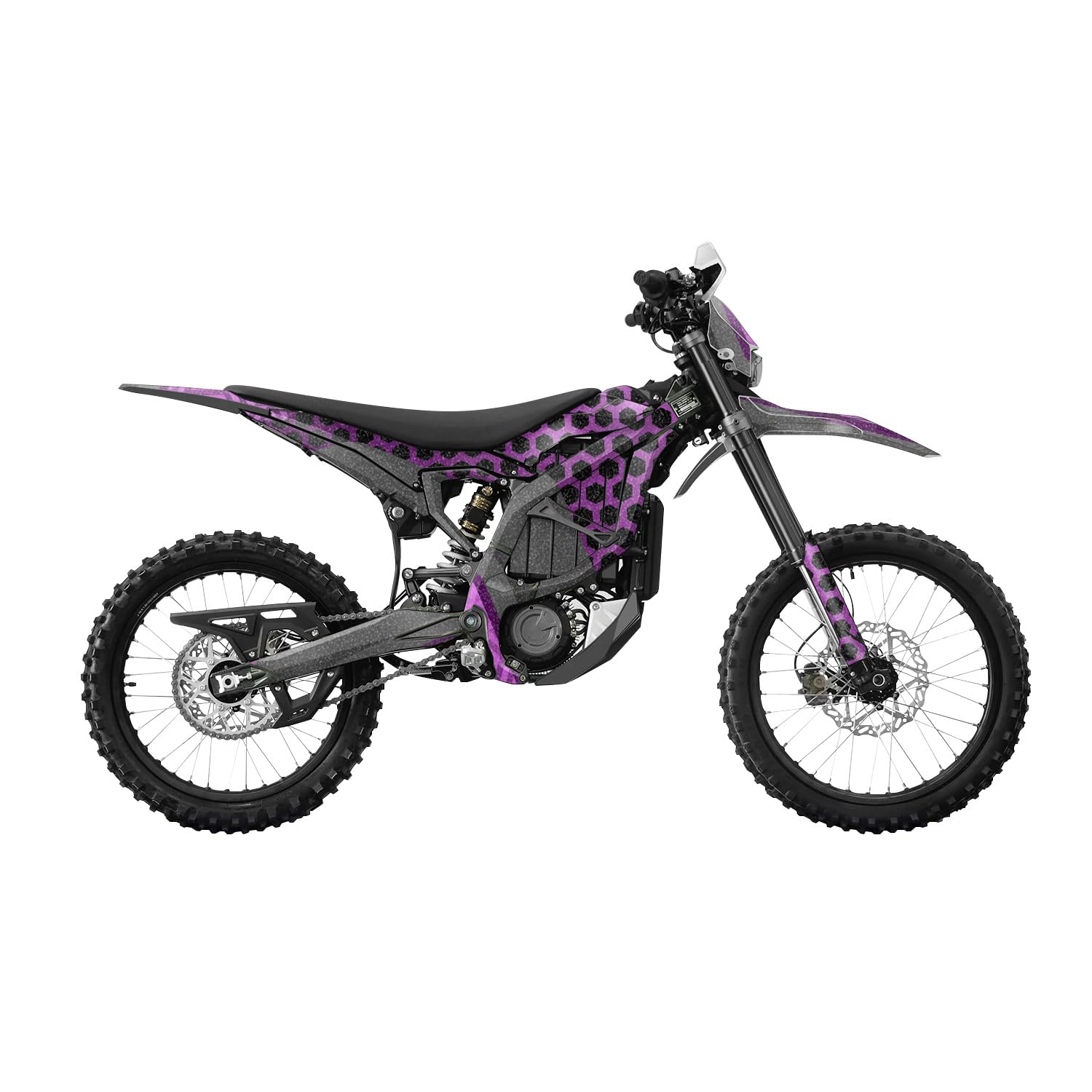 Glossy Glitter Surron Ultra Bee Graphics Kit Wrap - Hex Magenta - Sur-Ron Skin - Premium 3M Vinyl Protective Wrap Decal Cover - Easy to Apply | Crafted in The USA by MightySkins
