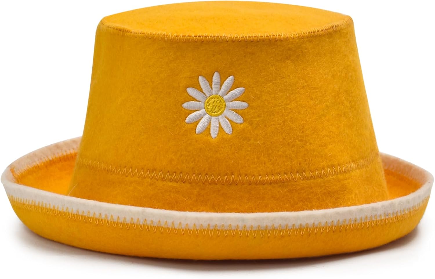 Bucket Sauna Hat 2-Pack, Wool Sauna Hat for Women and Men Russian Banya Cap - Ultra Soft, Breathable for Bath Sauna Accessories-Small Yellow Daisy - Image 8