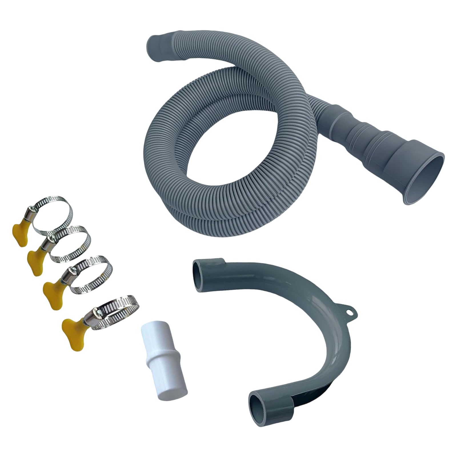 Woedpez 2M Of 7 High Pressure Resistant Drain Extension Hose Drain Extension Pipe Set For Washing Machine Dishwasher Dishwasher