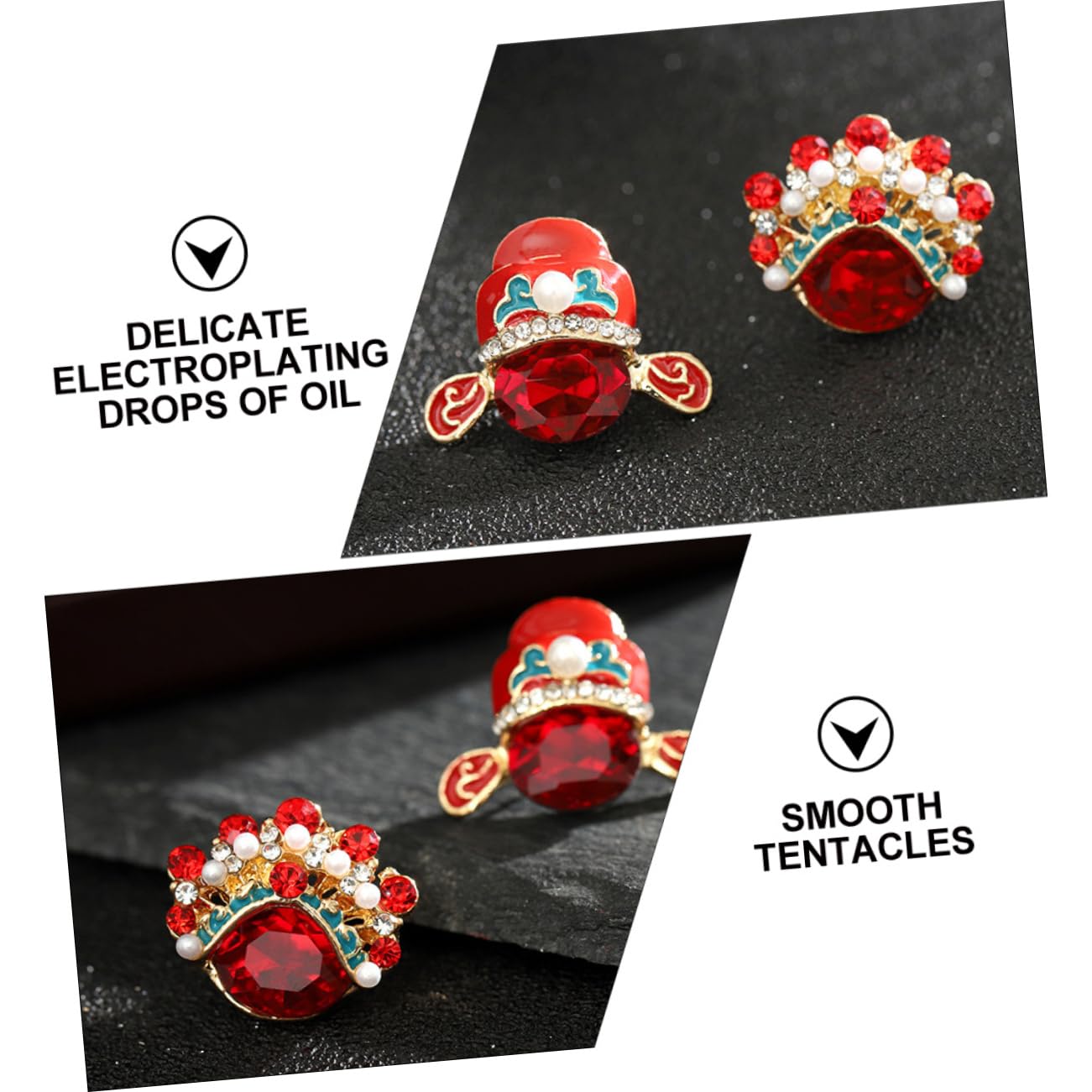 Women's Jewelry Elegantes y delicados 2 Piezas Broches de Maquillaje de ópera China Broche de Camisa de para Mujeres decoración de alfiler de Solapa versátil Flower Brooch