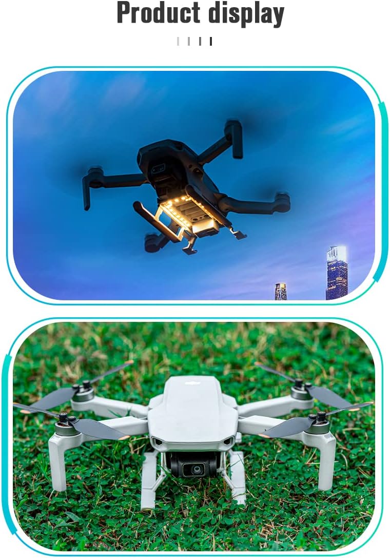 BTG Foldable Landing Gear with LED Lights for DJI Mini 4K/ Mini 2 SE/ Mavic Mini Night Flight Light