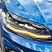 Tcvnmr Car Headlight Eyebrows Headlight Eye Lid Fit for VW Polo MK6 GTI TSI TGI MPI TGI Line 2017–2024,Car Head Lamp Light Eyelids Eyelash Exterior Decoration Accessory