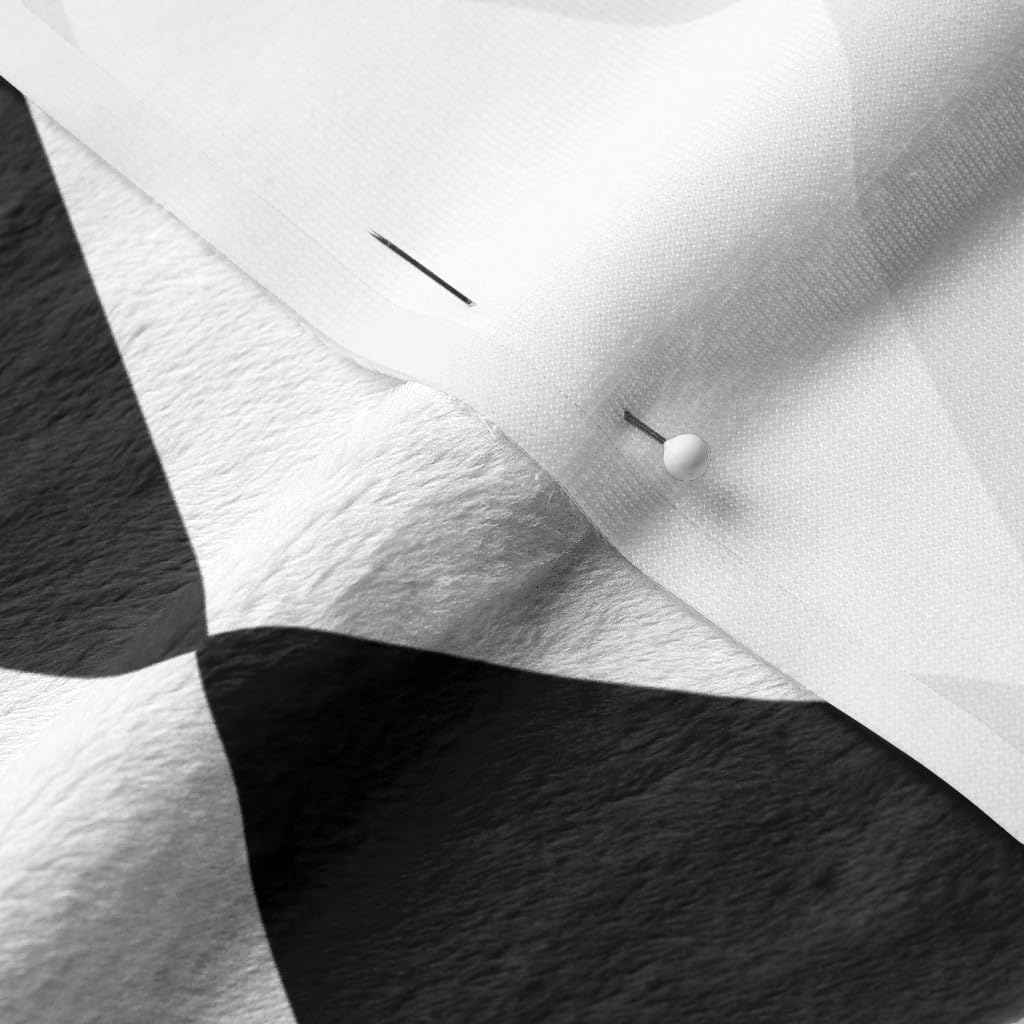 Spoonflower Fabric - Diamonds Black & White Diamond Geometric Check Printed on Minky Fabric Fat Quarter - Sewing Baby Blankets Quilt Backing Plush