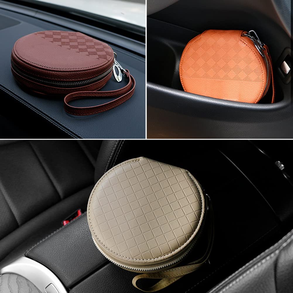 Asudaro Porta CD Portatile, Borsa Porta CD per Auto di Grande Capacità Visiera Parasole per Auto CD Tasca per DVD Custodia per CD/DVD Portatile in Pelle Pu per Viaggi in Auto Da Casa