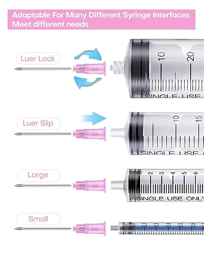 Miniatura 5 de 100pcs 18Ga 1 Inch Needle Luer Lock Accesorios de laboratorio, paquete individual estéril para medición científica, recarga de tintas