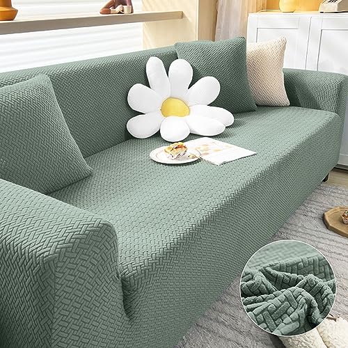 Housse de canapé d'angle Jacquard protège canapé griffe chat - 5