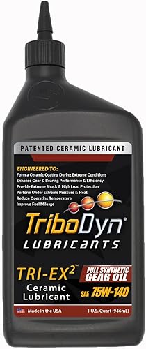 TRI-EX 2 75w140 Aceite sintético para engranajes con revestimiento cerámico (1 cuarto de galón, 75W-140)