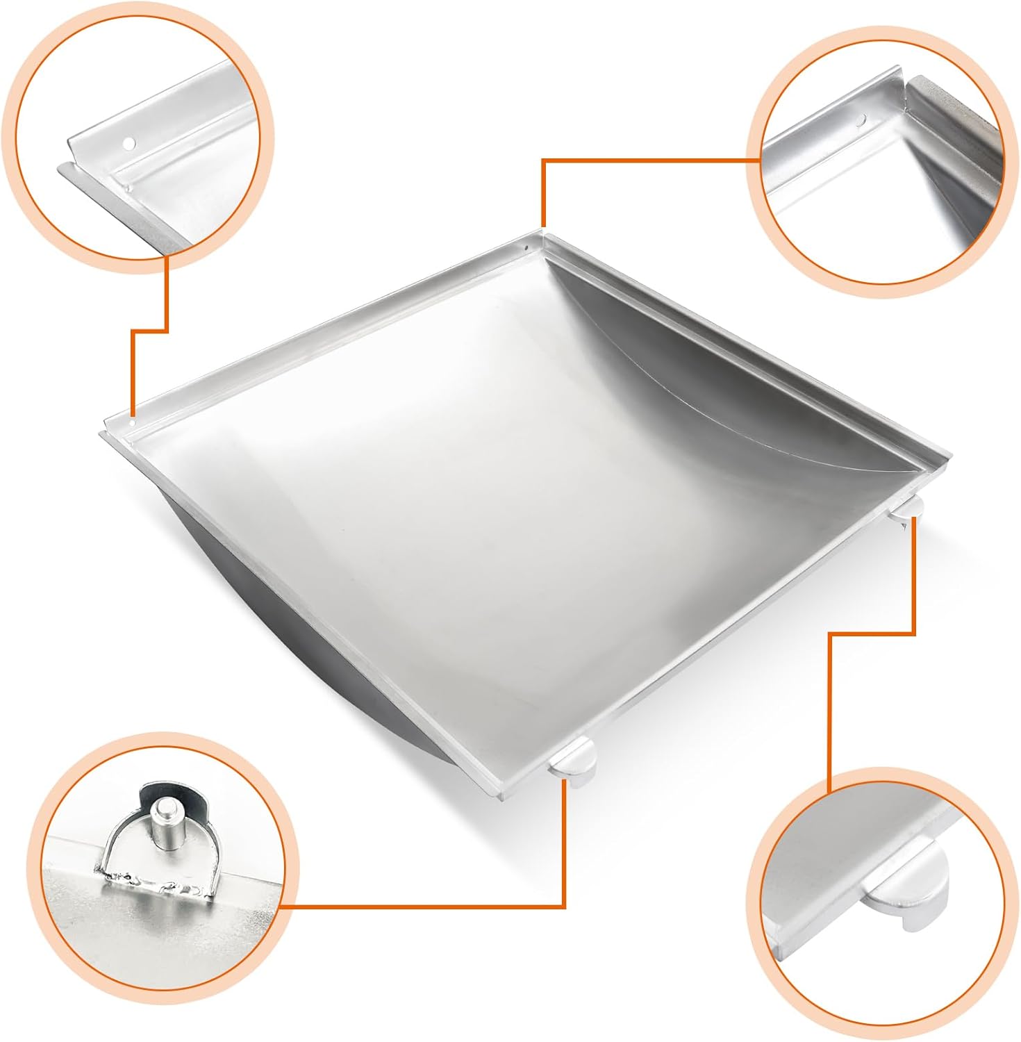 LS'BABQ Stainless Steel Trough for Charbroil Infrared 2 Burner G352-2100-W1 Grill Heat Plate Replacement Parts for Charbroil 463251413 463250212 463250211 466250212 Parts