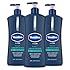 Vaseline Men's Healing Moisture Hand & Body Lotion For Dry or Cracked Skin Fast Absorbing Non-Greasy Lotion for Men 20.3 oz, Pack of 3
