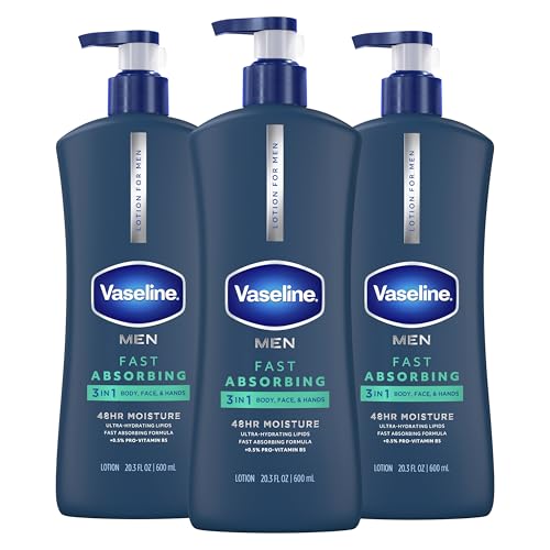 Vaseline Men's Healing Moisture Hand & Body Lotion For Dry or Cracked Skin Fast Absorbing Non-Greasy...